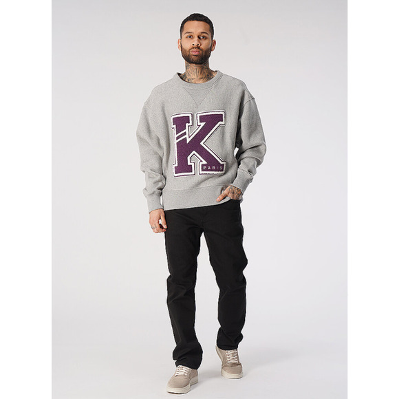 Kenzo College Sweatshirt Pearl Gray Size XL - Picture 1 of 4